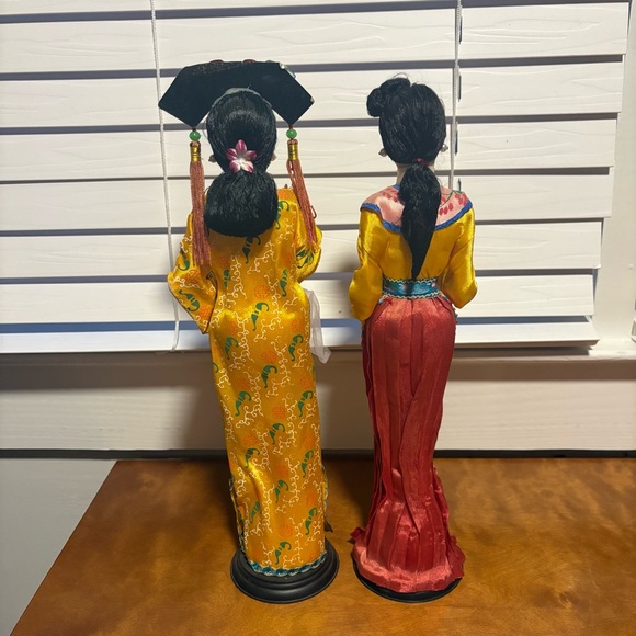 Vintage 60s Japanese Cloth Face Doll Figurines - Picture 3 of 5